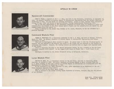 Lot #9433 Apollo 16 KSC Brochure - Image 2