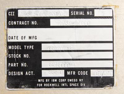Lot #9588 Space Shuttle Display Electronics Unit Computer Prototype - Image 4