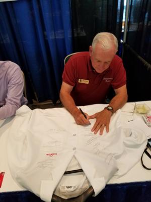 Lot #9490 Omega Lab Coat Signed by (9) Astronauts - Image 10
