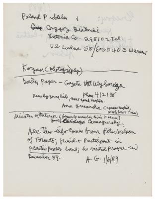 Lot #501 Allen Ginsberg Autograph Note Signed - Image 4