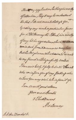 Lot #358 Henry Seymour Conway (2) Autograph Letters Signed - Image 3
