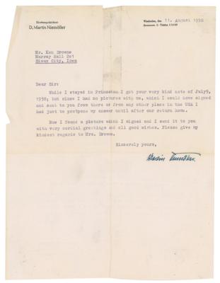 Lot #255 Martin Niemoller (3) Signed Items - Image 2