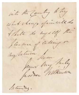 Lot #311 John Gardner Wilkinson Autograph Letter Signed - Image 2
