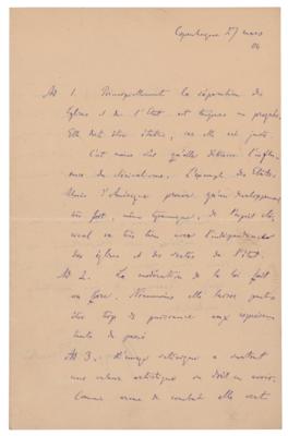 Lot #490 Georg Brandes Autograph Letter Signed - Image 1