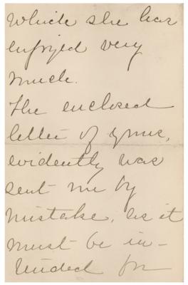 Lot #62 Mary Harrison McKee Autograph Letter Signed - Image 2