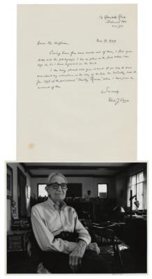 Lot #295 Dirk Jan Struik Signed Photograph and Autograph Letter Signed - Image 1