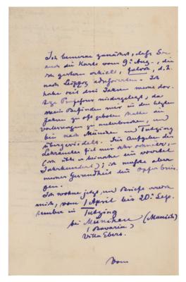 Lot #191 George Ebers Autograph Letter Signed - Image 2
