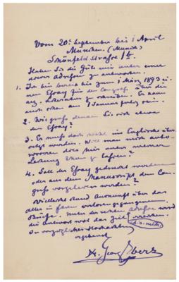 Lot #191 George Ebers Autograph Letter Signed - Image 3