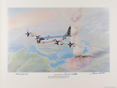Lot #363 Enola Gay: Tibbets, Ferebee, Van Kirk Signed Print - Image 1