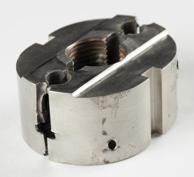 Lot #404 STS-103 Flown Propellant Line Shear Frangible Nut: Frangible nut used on the Space Shuttle Discovery during STS-103 - Image 2