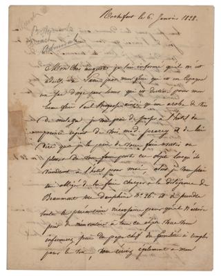 Lot #361 Abel Aubert du Petit-Thouars Autograph Letter Signed - Image 1