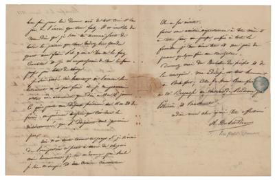 Lot #361 Abel Aubert du Petit-Thouars Autograph Letter Signed - Image 2