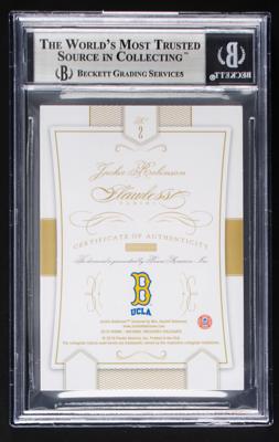 Lot #817 2016 National Treasures Collegiate Flawless Diamond Jackie Robinson BGS NM-MT+ 8.5 Baseball Card - Image 2