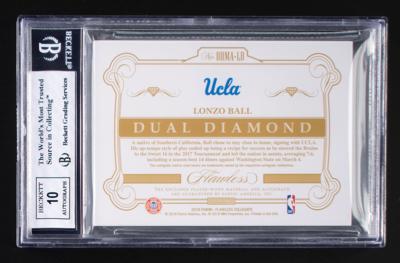 Lot #888 2018-19 Panini Flawless Collegiate Dual Diamond Lonzo Ball Patch (21/25) BGS NEAR MINT 7/10 - Image 2