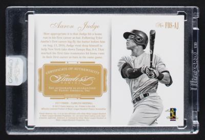 Lot #832 2017 Panini Flawless Debut Signatures Aaron Judge Autograph (5/10) Baseball Card - Image 2