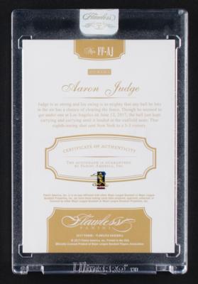 Lot #833 2017 Panini Flawless Finishes Ruby Aaron Judge Autograph (5/20) Baseball Card - Image 2