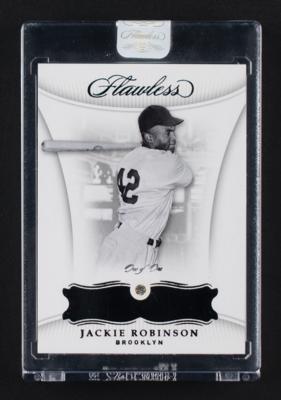 Lot #847 2018 Panini Flawless Black Jackie Robinson Diamond (1/1) Baseball Card - Image 1