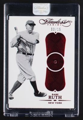 Lot #829 2017 Panini Flawless Babe Ruth Ruby (3/15) - Image 1
