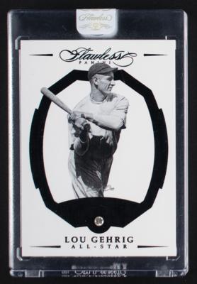 Lot #831 2017 Panini Flawless Black Lou Gehrig Diamond (1/1) Baseball Card - Image 1