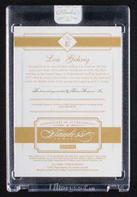 Lot #831 2017 Panini Flawless Black Lou Gehrig Diamond (1/1) Baseball Card - Image 2
