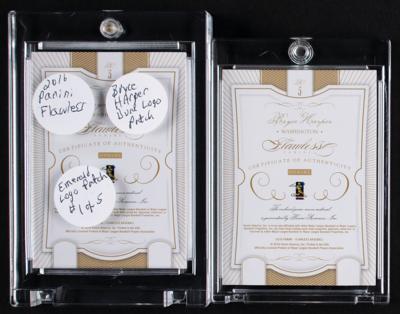Lot #819 2016 Panini Flawless (2) Emerald Bryce Harper Dual Patch Cards (1/5 and 5/5) - Image 2