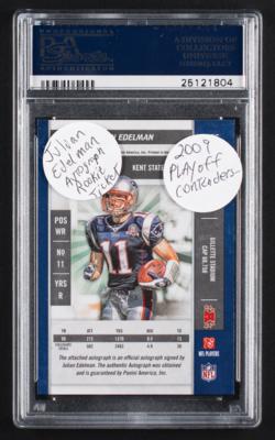 Lot #910 2009 Playoff Contenders Rookie Ticket Julian Edelman Autograph PSA GEM MINT 10 Football Card - Image 2