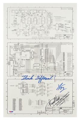 Lot #143 Apple: Wozniak and Wayne Signed Schematic - Image 1