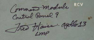 Lot #417 Fred Haise Signed Apollo CM Panel - Image 2