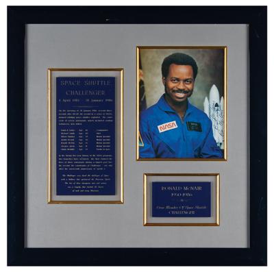 Lot #423 Ron McNair Signed Photograph Display - Image 1