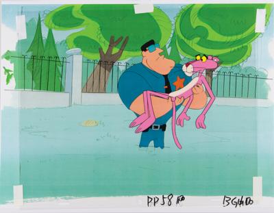 Lot #469 Pink Panther Production Cel and Matching Drawing - Image 1