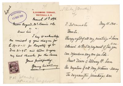Lot #292 Henry M. Stanley and Dorothy Tennant Stanley Letters - Image 1