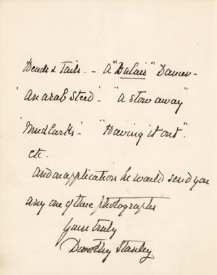 Lot #292 Henry M. Stanley and Dorothy Tennant Stanley Letters - Image 2
