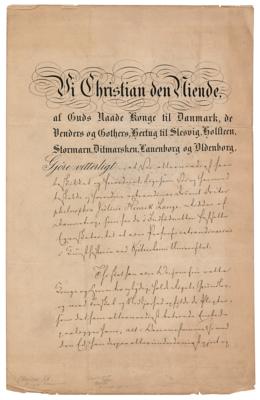 Lot #222 King Christian IX of Denmark Document Signed - Image 1