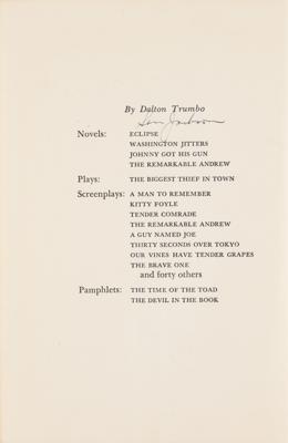 Lot #519 Dalton Trumbo: Trumbo to Douglas, the Hollywood legend that hired him to write Spartacus— 