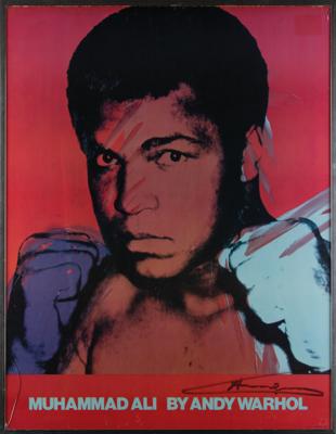 Lot #440 Andy Warhol Signed Poster of Muhammad Ali - Image 1
