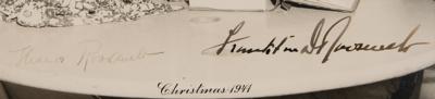 Lot #20 Franklin and Eleanor Roosevelt Signed 1941 Christmas Photograph as President and First Lady - Image 2