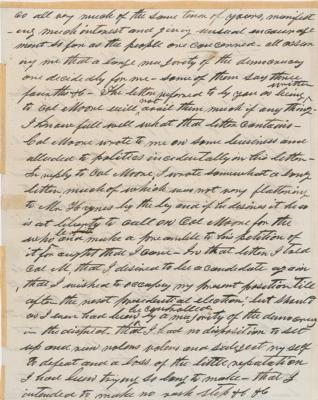 Lot #11 Andrew Johnson: Preparing to fight for his political life, Johnson goes after his bitter enemy in an eight-page handwritten letter: 