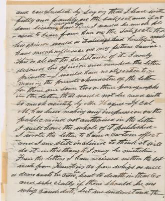 Lot #11 Andrew Johnson: Preparing to fight for his political life, Johnson goes after his bitter enemy in an eight-page handwritten letter: 