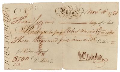 Lot #251 Robert Morris Document Signed - Image 2