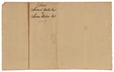 Lot #313 James Wilson Document Signed - Image 1