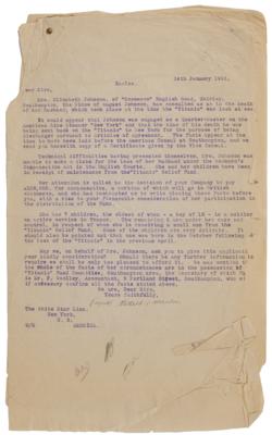 Lot #301 Titanic (4) Letters Related to August Johnson  - Image 2