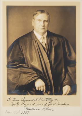 Lot #294 Harlan F. Stone Signed Photograph - Image 1