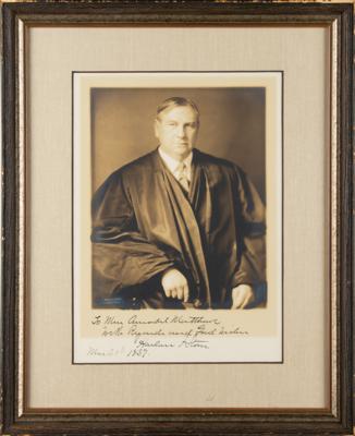 Lot #294 Harlan F. Stone Signed Photograph - Image 2
