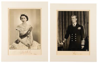 Lot #135 Queen Elizabeth II and Prince Philip Signed Photographs - Image 1