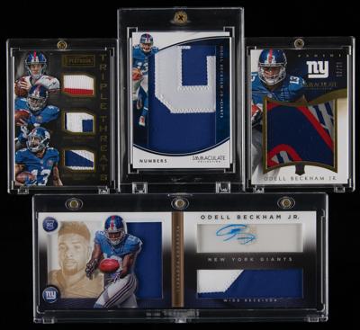 Lot #939 Odell Beckham Jr. (4) Autographs and Relics - Image 1