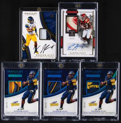 Lot #944 Kareem Hunt (5) Autographs and Relics - Image 1