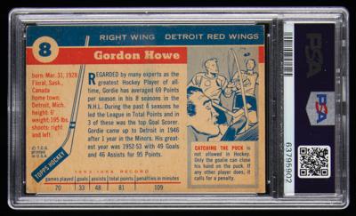 Lot #956 1954 Topps #8 Gordie Howe PSA VG 3 Hockey Card - Image 2