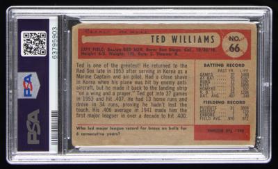 Lot #780 1954 Bowman #66 Ted Williams PSA PR 1 Baseball Card - Image 2