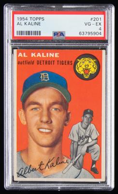 Lot #783 1954 Topps #201 Al Kaline RC PSA VG-EX 4 Baseball Card - Image 1