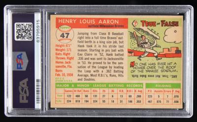Lot #787 1955 Topps #47 Hank Aaron PSA EX 5 Baseball Card - Image 2